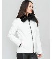 White Toscana Shearling Sheepskin Jacket