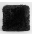 Double Sided Midnight Black Longwool Pillow / Cushion