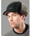 Frosted Black Shearling Sheepskin Hat - Fudd Hat
