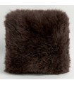 Double Sided Brown Longwool Sheepskin Pillow / Cushion