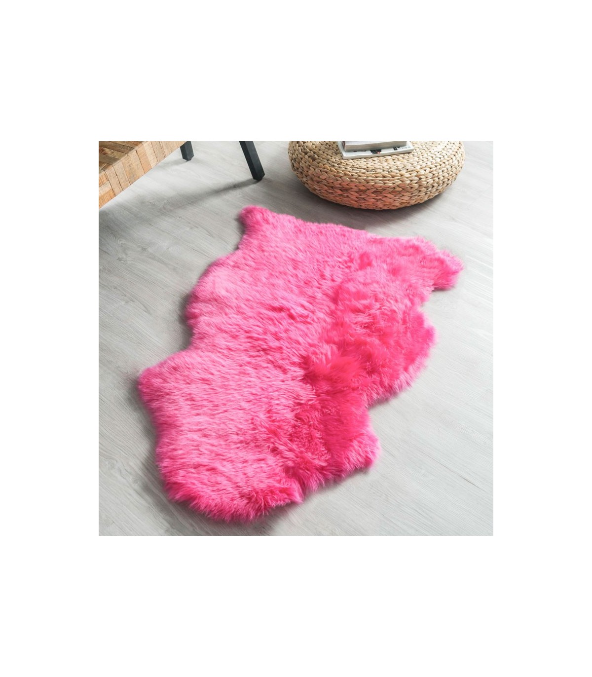 Hot Pink Sheepskin Rug 2x3 5 Ft, Hot Pink Fur Rug