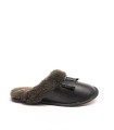 Carrie Napa Leather Bow Ladies Shearling Slipper