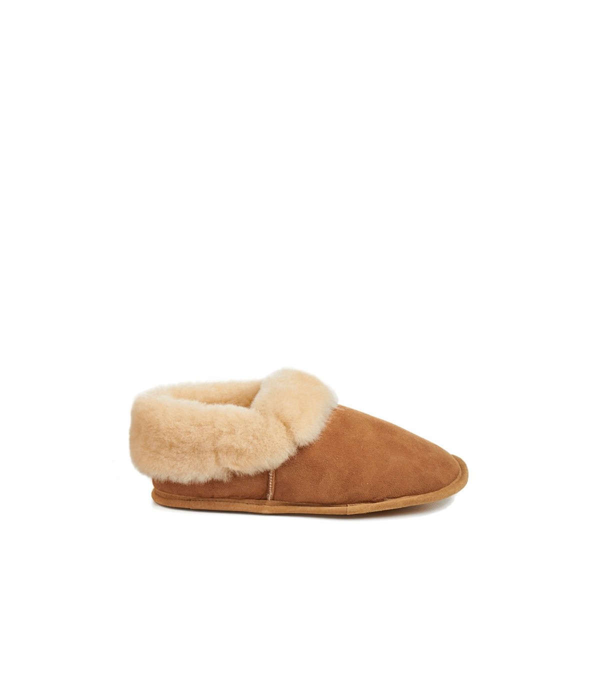 Men’s Luxury Brown Handmade Genuine Sheepskin Suede Fur Slippers EVA Sole New 