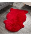 Wildfire Red Sheepskin Rug (2x3.5 ft)