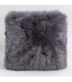 Double Sided Dover Grey Longwool Sheepskin Pillow / Cushion