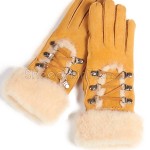 Tan Shearling Sheepskin Igloo Gloves